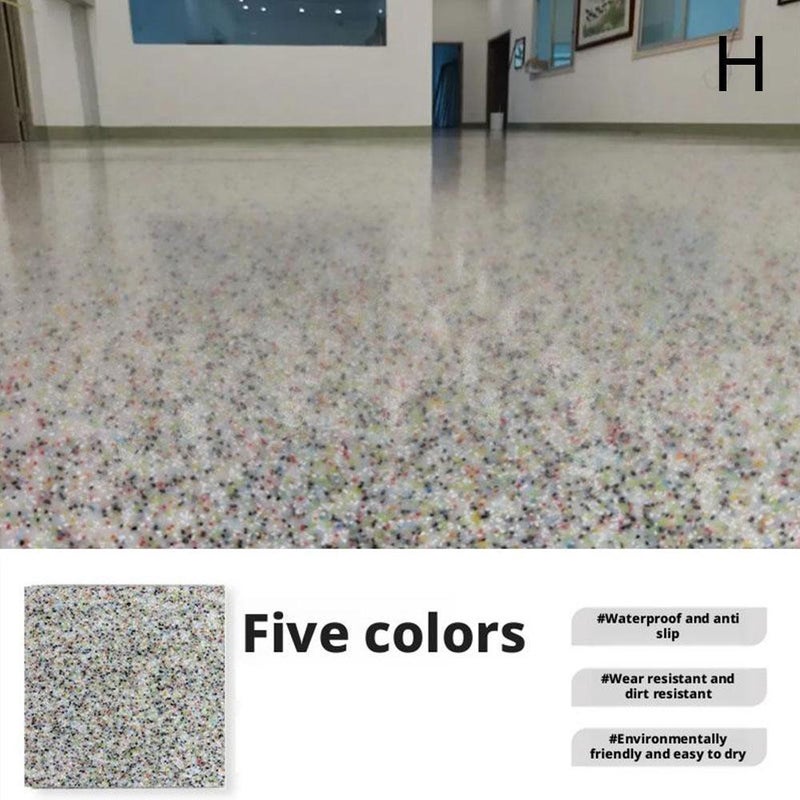 500ml Epoxy Colored Sand Self-Leveling Floor Paint, Imitation Marble Paint, for Home, Workshop, Cement Floor, Outdoor Wear-Resistant and Anti-Slip